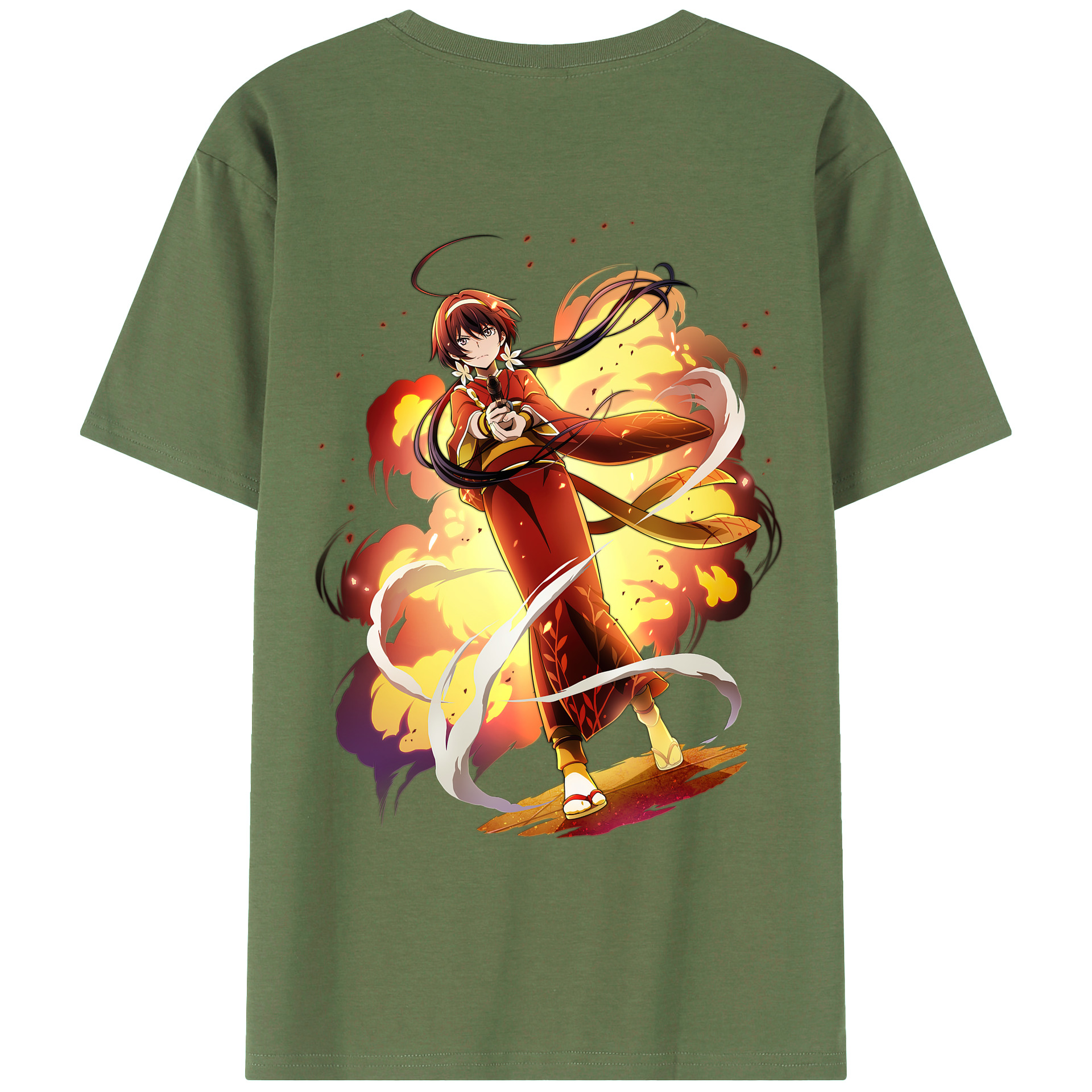 （画像用） 文豪ストレイドッグス Bungo Stray Dogs 綿100％ メンズ半袖Tシャツ（バックプリント） 通気性